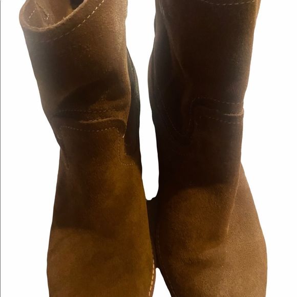 Dolce Vita Womens Sutton Brown Ankle Boots Size 9 Brown Leather Suede Booties - Picture 3 of 11